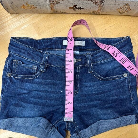🔥4/$25 CANYON RIVER BLUES GIRLS DARK BLUE WASH DENIM JEAN SHORTS, SIZE 8 - Picture 6 of 6
